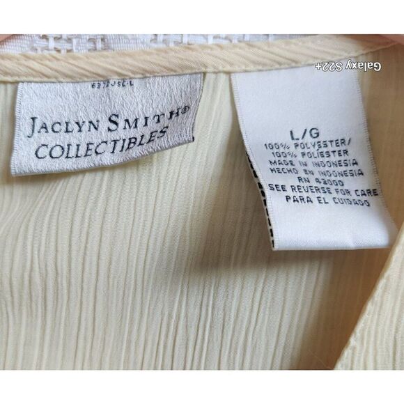 Jaclyn Smith pale yellow dressy blouse - Picture 2 of 7